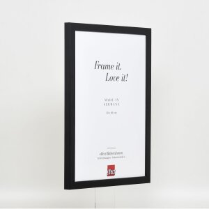 Wooden frame Top Cube 10,5x14,8 cm black Anti-reflective glass