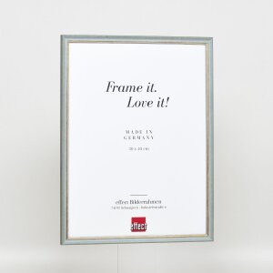 Effect solid wood frame Profile 25 blue 10,5x14,8 cm Anti-reflective glass