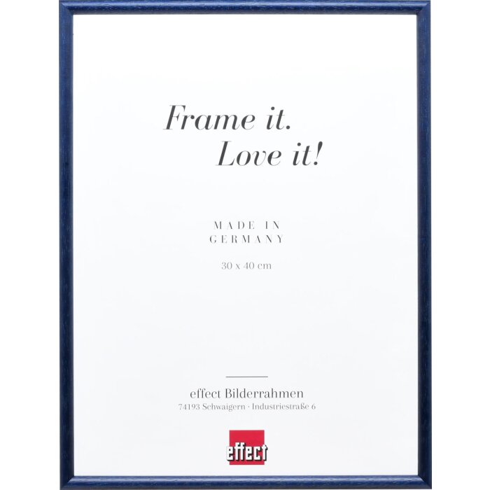 Effect solid wood frame profile 20 blue 10,5x14,8 cm museum glass