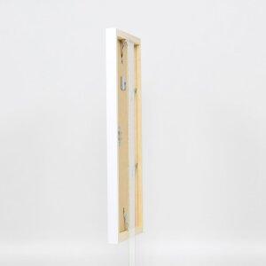 Wooden frame Top Cube 10,5x14,8 cm white acrylic glass