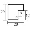 Effect wooden frame Profile 33 white 10.5x14.8 cm anti-reflective glass