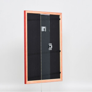 Effect wooden frame Profile 89 red 10,5x14,8 cm anti-reflective glass