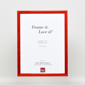 Effect wooden frame Profile 89 red 10,5x14,8 cm anti-reflective glass