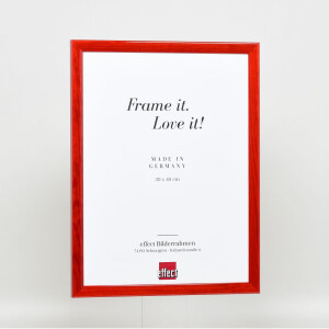 Effect wooden frame Profile 89 red 10,5x14,8 cm anti-reflective glass