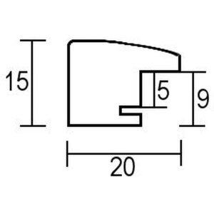 Effect wooden frame Profile 89 light brown 10,5x14,8 cm anti-reflective glass