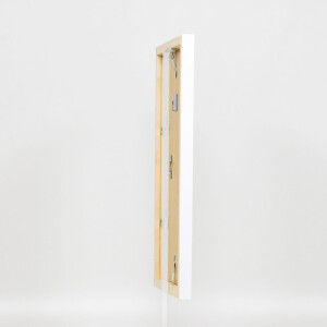 Wooden frame Top Cube 10,5x14,8 cm white museum glass