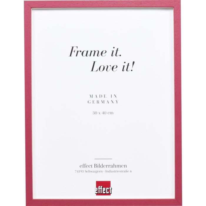 Effect wooden frame Profile 35 red 10,5x14,8 cm normal glass + spacer