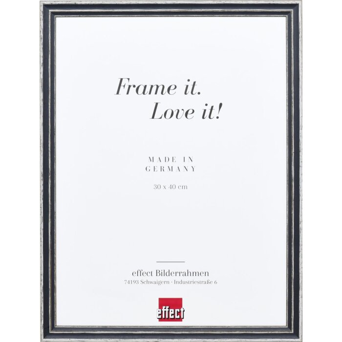 Effect wooden frame profile 38 grey 10,5x14,8 cm museum glass