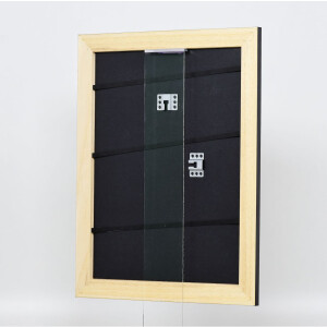 Effect solid wood frame Profile 30 black 10,5x14,8 cm Clear glass