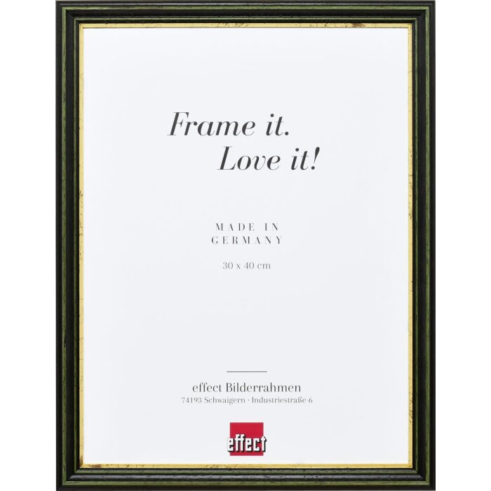 Effect Wooden Frame Profile 21 green 10,5x14,8 cm Museum Glass