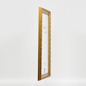 Effect Wooden Baroque Frame Profile 37 antique gold 10.5x14.8 cm museum glass