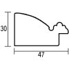 Effect solid wood frame profile 28 silver 10,5x14,8 cm Clear glass