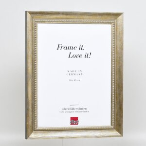 Effect solid wood frame profile 28 gold 10,5x14,8 cm Anti-reflective glass