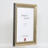 Effect solid wood frame profile 28 gold 10,5x14,8 cm Anti-reflective glass