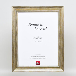 Effect solid wood frame profile 28 gold 10,5x14,8 cm Museum glass