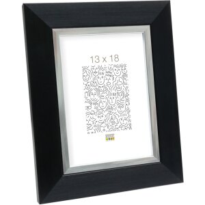 plastic frame S41N black-silver 15x20 cm