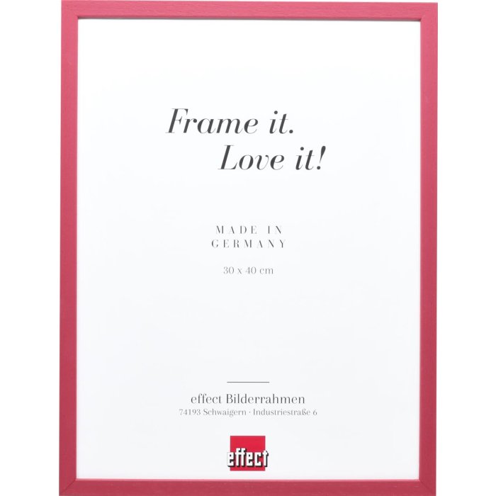 Effect wooden frame profile 35 red 13x13 cm normal glass