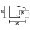 Effect Wooden Frame Profile 89 white 13x13 cm Normal Glass