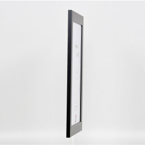 Effect solid wood frame Profile 30 black 13x13 cm Anti-reflective glass