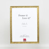 Effect wooden frame profile 2070 normal glass 13x13 cm gold