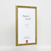 Effect wooden frame profile 2070 normal glass 13x13 cm gold