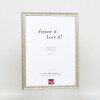 Effect wooden frame profile 2070 anti-reflective glass 13x13 cm silver