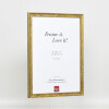 Effect wooden frame profile 2070 anti-reflective glass 13x13 cm gold