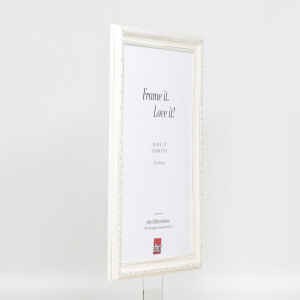 Effect Wooden Baroque Frame Profile 37 white 13x13 cm Museum Glass