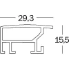 aluminium frame ALULINE 21x29,7 cm steel