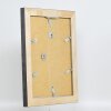 Effect solid wood frame profile 28 gold 13x13 cm Anti-reflective glass