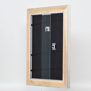 Effect wooden frame profile 95 silver 13x13 cm Anti-reflective glass