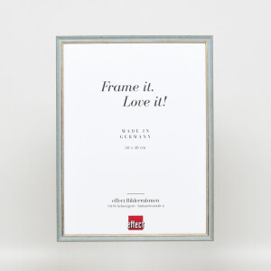 Effect solid wood frame Profile 25 blue 13x18 cm Clear glass