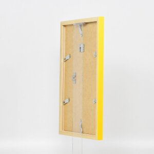 Wooden frame Top Cube 14,8x21 cm yellow Anti-reflective glass