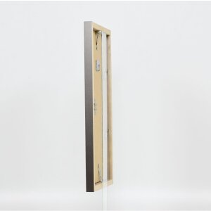 Wooden frame Top Cube 14,8x21 cm platinum Anti-reflective glass