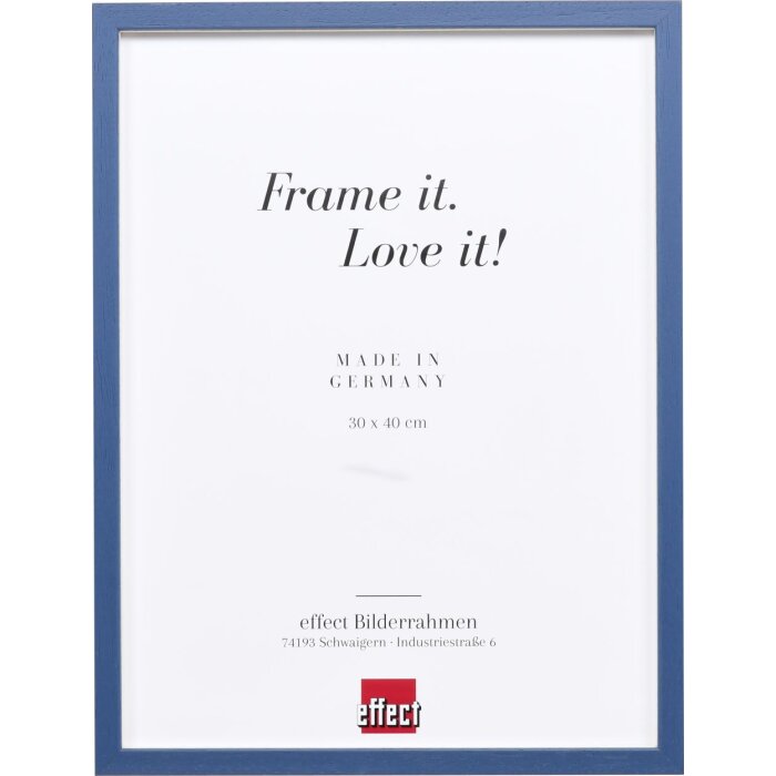 Effect wooden frame profile 35 blue 14,8x21 cm normal glass + spacer