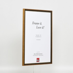 Effect solid wood frame profile 22 brown-gold 14,8x21 cm Museum glass