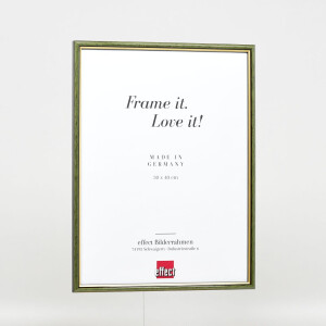 Effect wooden frame profile 23 green 14,8x21 cm Museum glass