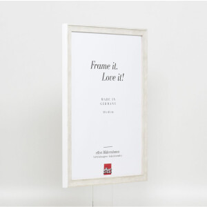 Effect wooden frame profile 2070 anti-reflective glass 14,8x21 cm white