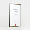 Effect wooden frame profile 23 green 15x20 cm Clear glass