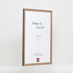 Effect solid wood frame Profile 25 nut brown 15x20 cm Acrylic glass