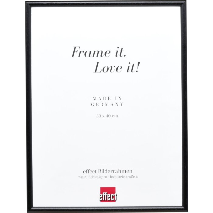 Effect solid wood frame profile 20 black 15x20 cm museum glass