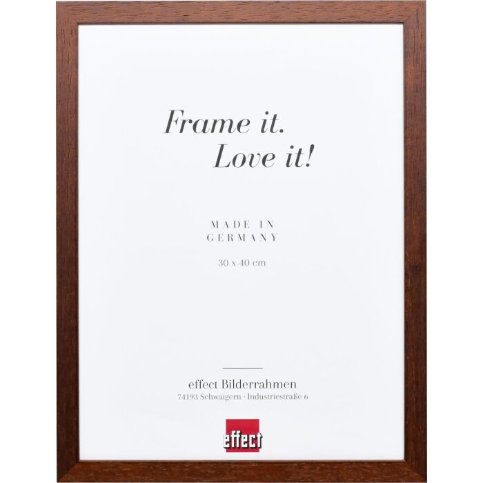 Effect wooden frame profile 2210 dark brown 15x20 cm museum glass