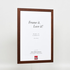 Effect wooden frame profile 2210 dark brown 15x20 cm museum glass