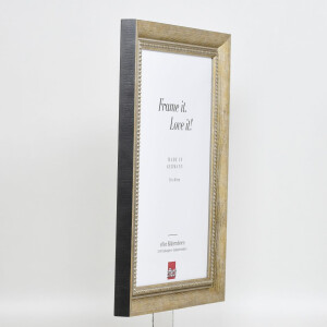 Effect solid wood frame profile 28 gold 15x20 cm Museum glass