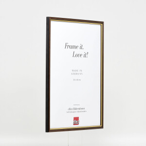 Effect wooden frame profile 23 nut brown 18x24 cm Clear glass