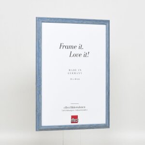 Effect Wooden Frame Profile 32 grey-blue 18x24 cm Normal Glass