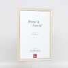 Effect Wooden Frame Profile 38 white 18x24 cm Acrylic Glass