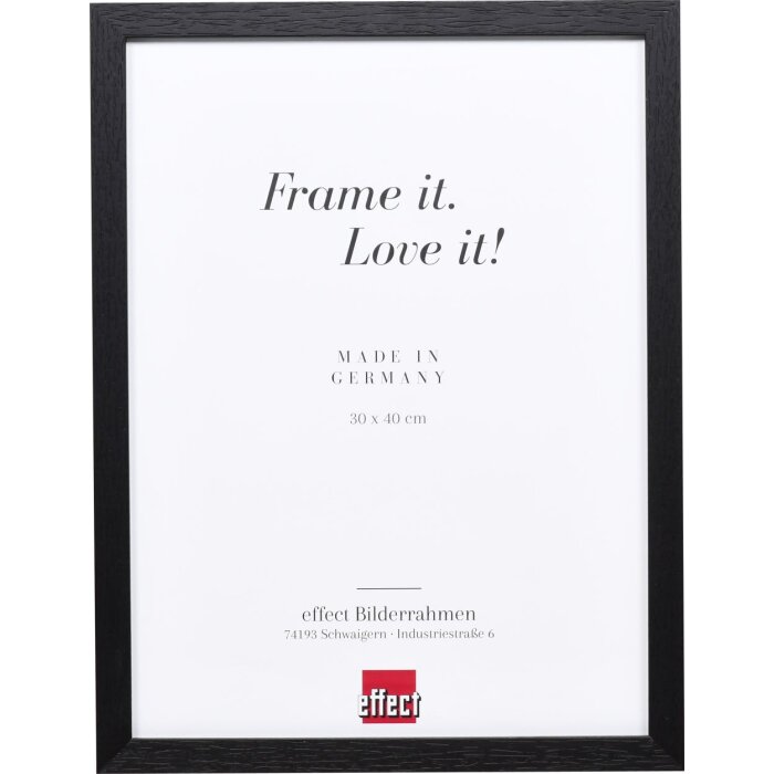 Effect wooden frame profile 33 black 18x24 cm acrylic glass