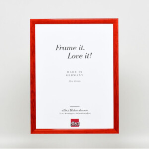 Effect wooden frame profile 89 red 18x24 cm acrylic glass