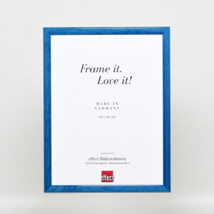 Effect wooden frame profile 89 blue 18x24 cm acrylic glass